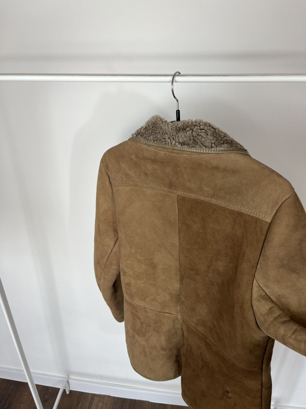 Other Vintage Shearling Sheepskin Coat Brown Real Fur Jacket UK Size M / US 6-8 / IT 42-44 - 19 Thumbnail
