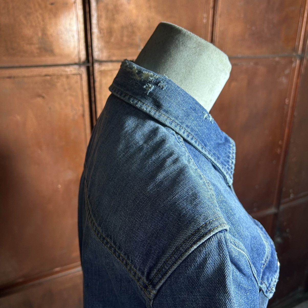 Saint Laurent Paris SAINT LAURENT PARIS Vintage Dresses Blue Denim Size L / US 10 / IT 46 - 9 Thumbnail