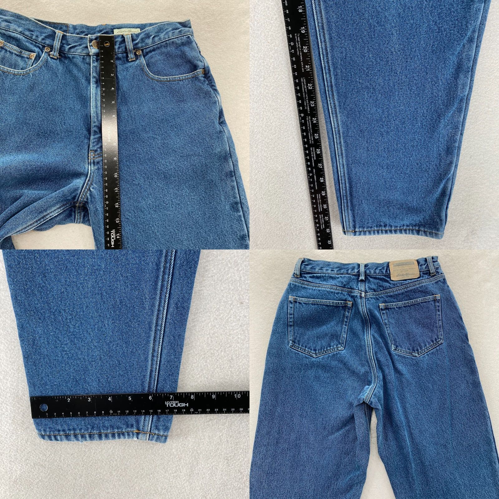 Eddie Bauer VINTAGE Eddie Bauer Flannel Lined Jeans Women's 12P Blue Denim Relaxed Tapered 5-Pocket Camp Outdoors Y2K Size 34" / US 12 / IT 48 - 8 Thumbnail
