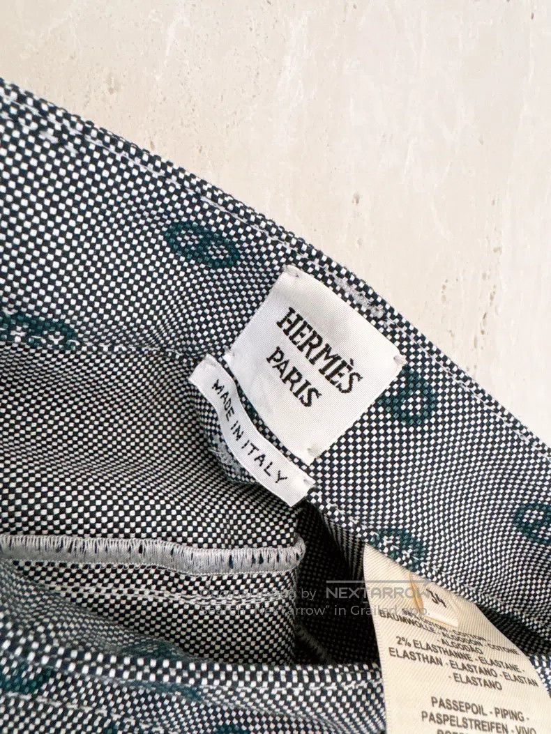 Hermes Hermes Grey-Green Pig Nose Button Skirt Size 42" / US 20 - 8 Thumbnail