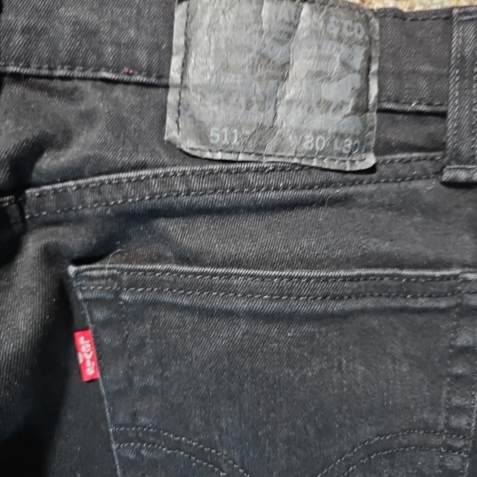 Levi's Levi's 511 Black 30x30 Jeans Size US 30 / EU 46 - 6 Thumbnail