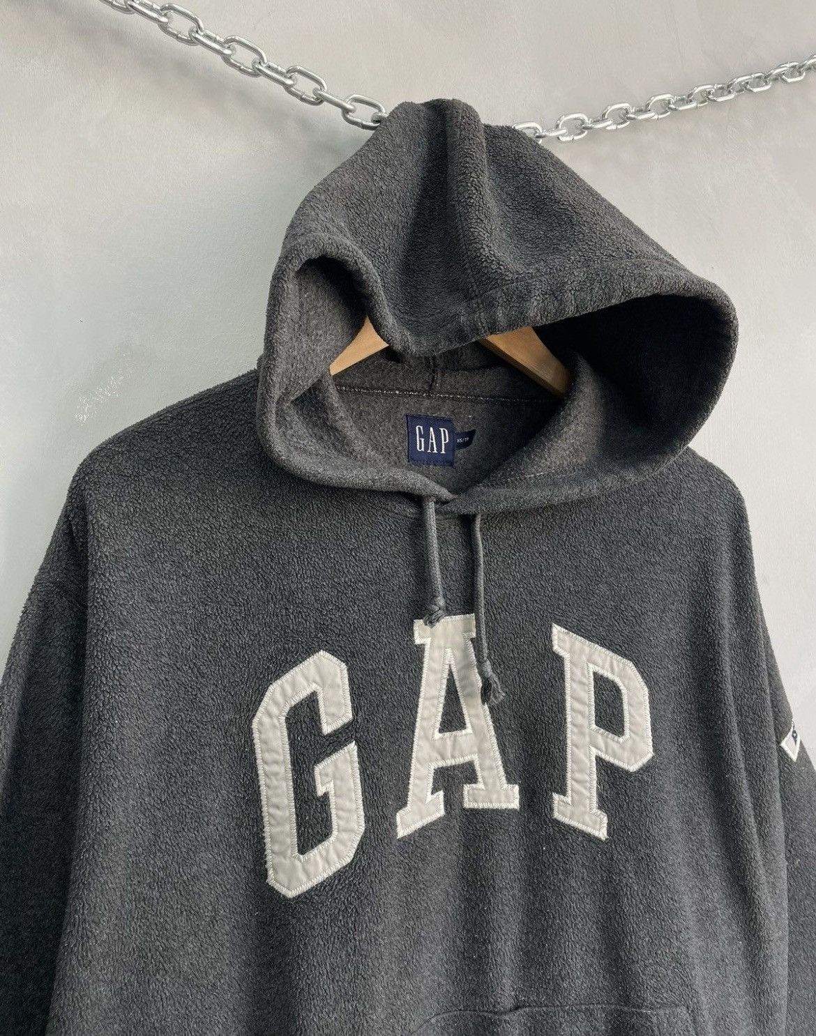 Gap Vintage y2k Gap teddy fleece big logo hoodie Size US M / EU 48-50 / 2 - 2 Thumbnail