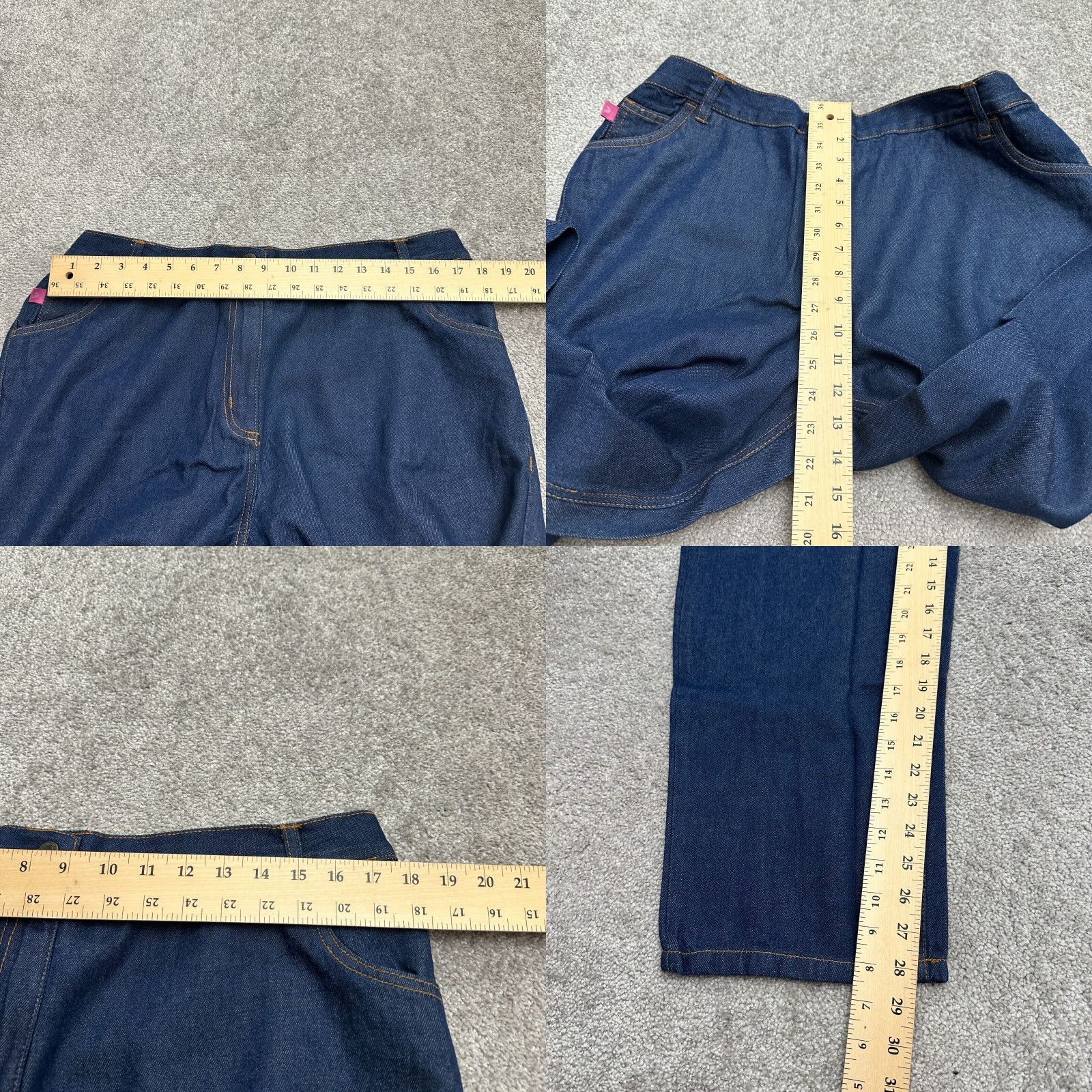 Vintage Woman Within Jeans Womens 22W Plus Size Denim Straight 36x28 Blue High Rise 5-Pocket Size 40" / US 18 - 8 Thumbnail
