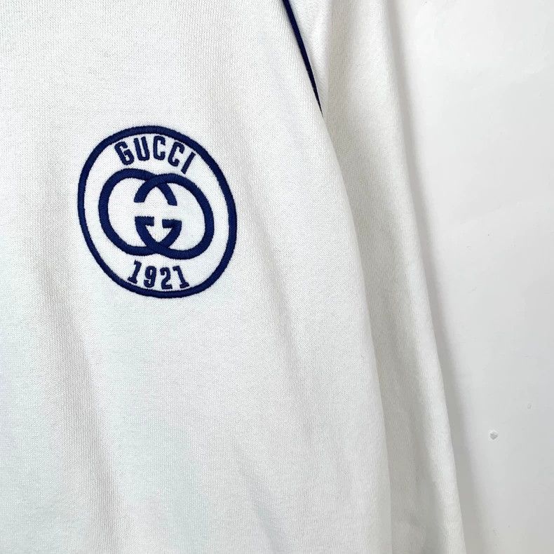 Gucci Gucci White logo embroidered round-neck cotton sweatshirt 2 Size US S / EU 44-46 / 1 - 4 Thumbnail