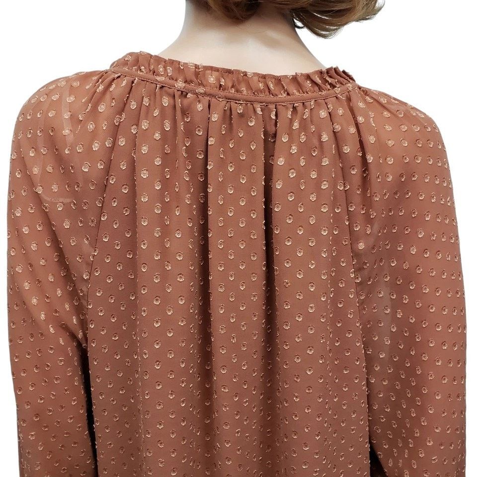 Other DR2 BY DANIEL RAINN Plus Size 2X Swiss Dot Tie Neck Blouse Size XXL / US 16-18 / IT 52-54 - 11 Thumbnail