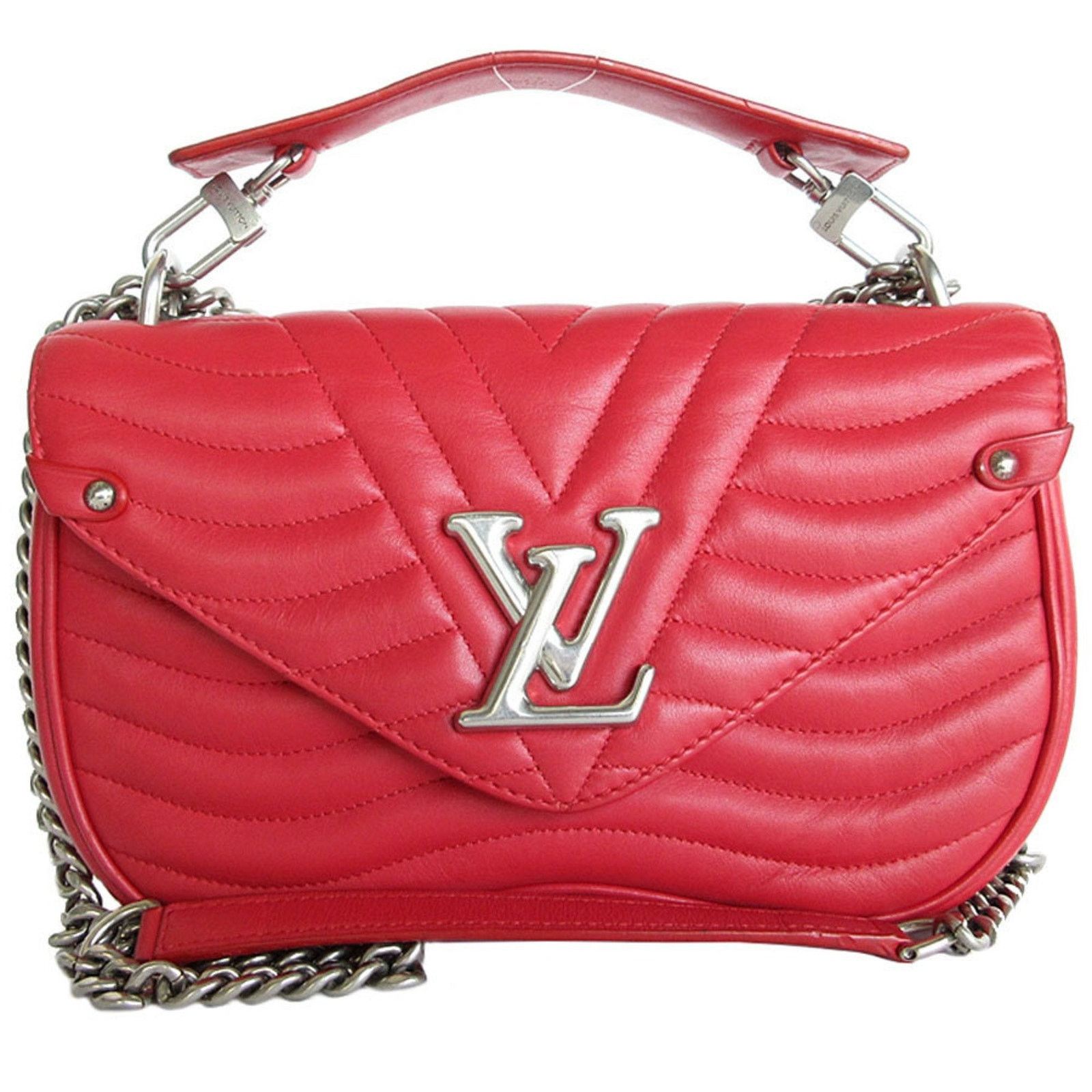 Louis Vuitton Red Leather New Wave