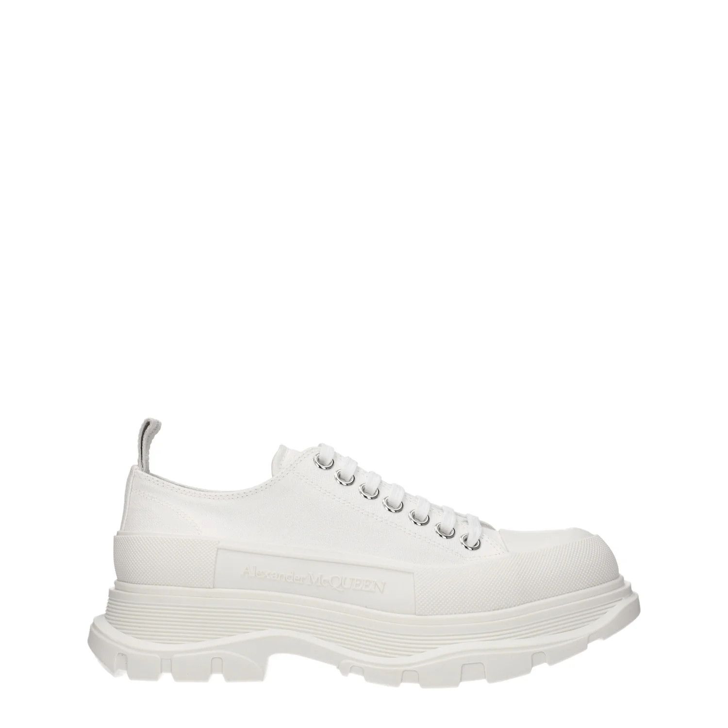 Alexander McQueen ob1o1e0225 Fabric Low-Top Sneakers in White Size US 10 / EU 43 - 1 Thumbnail