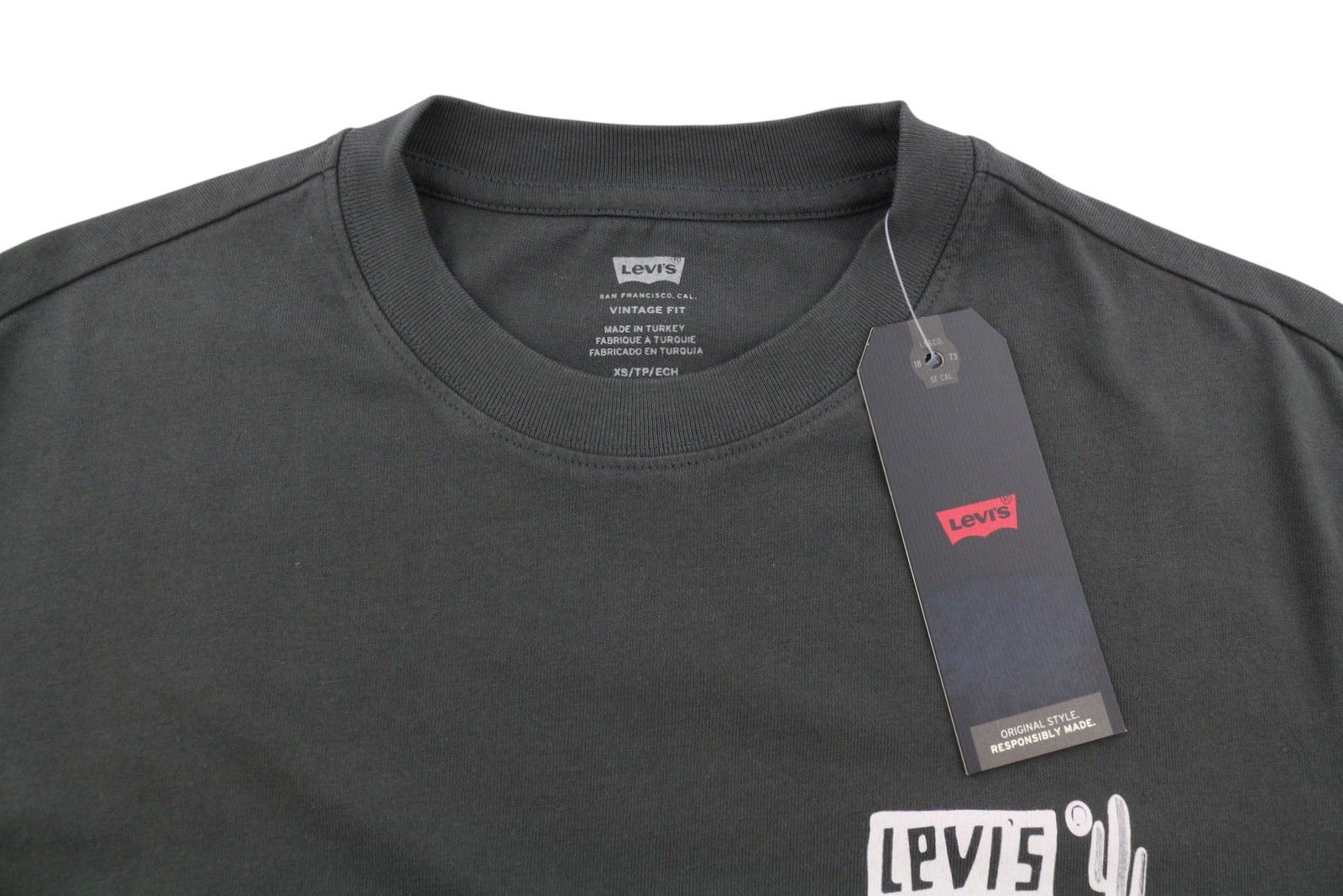 Levi's VINTAGE FIT XS Dark Grey Tricot Crew Neck 87860 Size US XS / EU 42 / 0 - 5 Thumbnail
