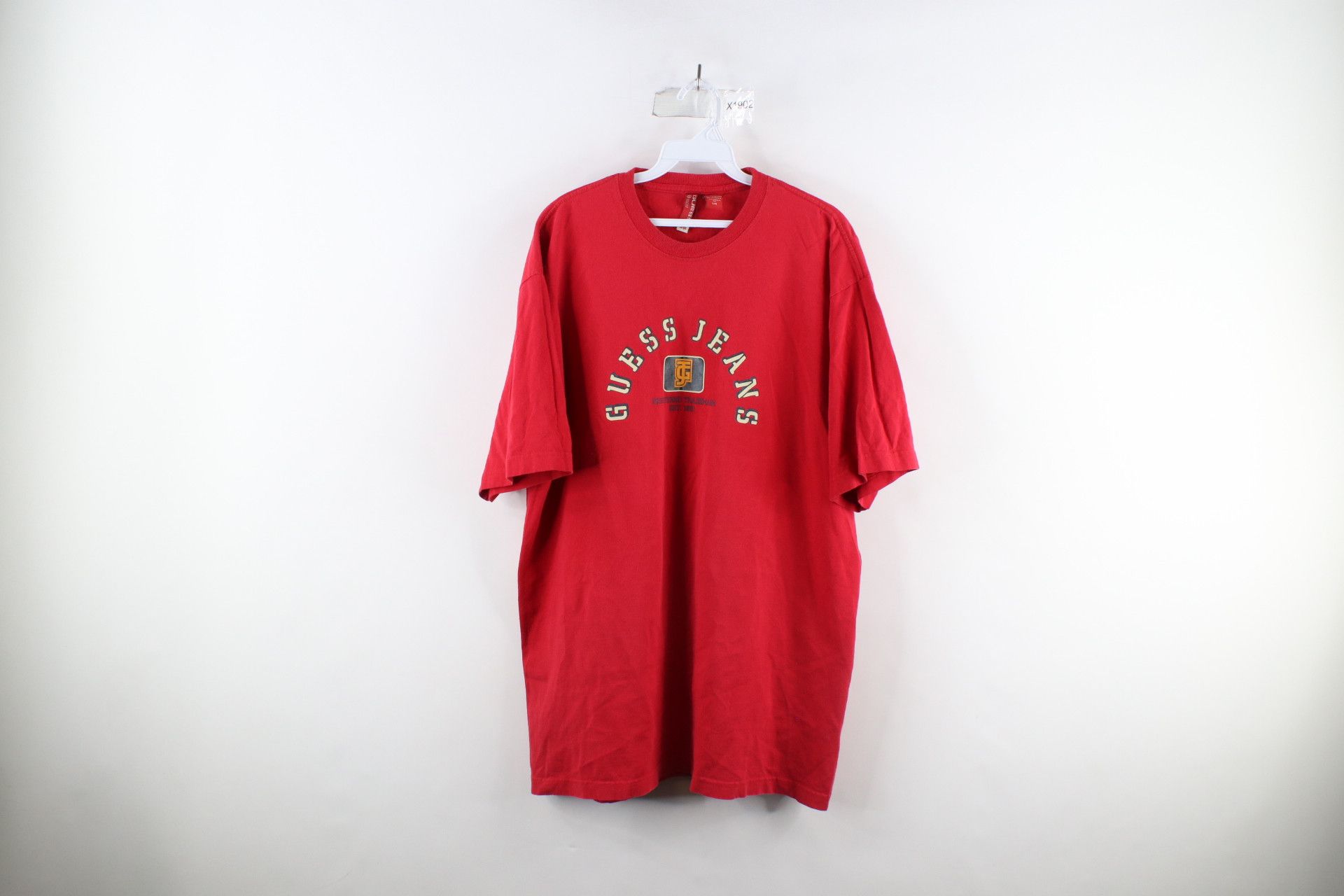 Guess Vintage Y2K Guess Jeans Out Baggy Fit T-Shirt Red Cotton Size US L / EU 52-54 / 3 - 1 Thumbnail