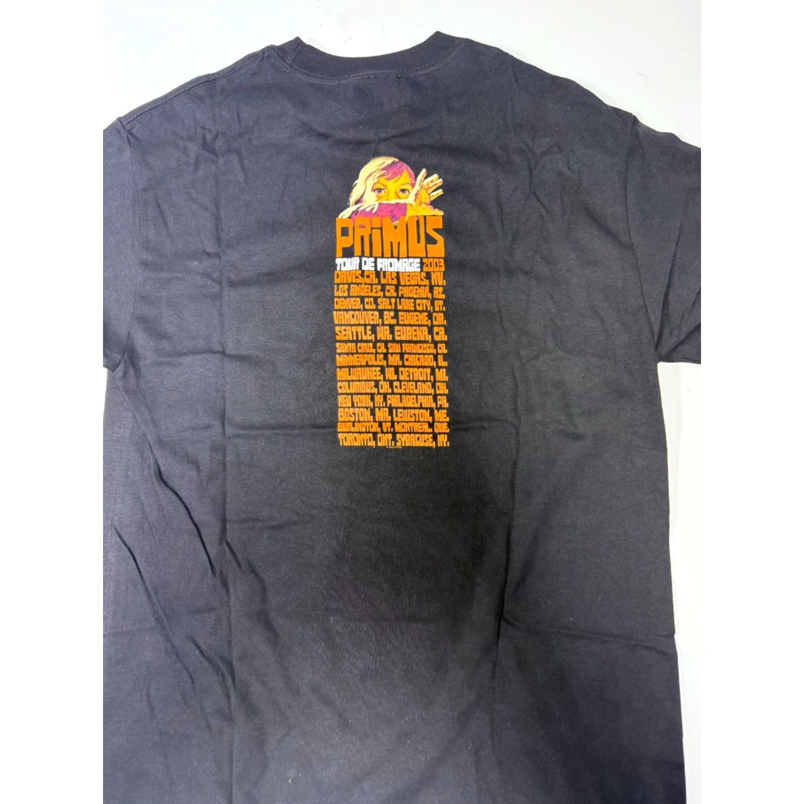 Vintage VINTAGE TENNESEE RIVER Primus T-Shirt Main Tour Fromage 2003 Graphic Print Short Sleeve Mens M Black 2000s Y2K Promo Size US M / EU 48-50 / 2 - 7 Thumbnail