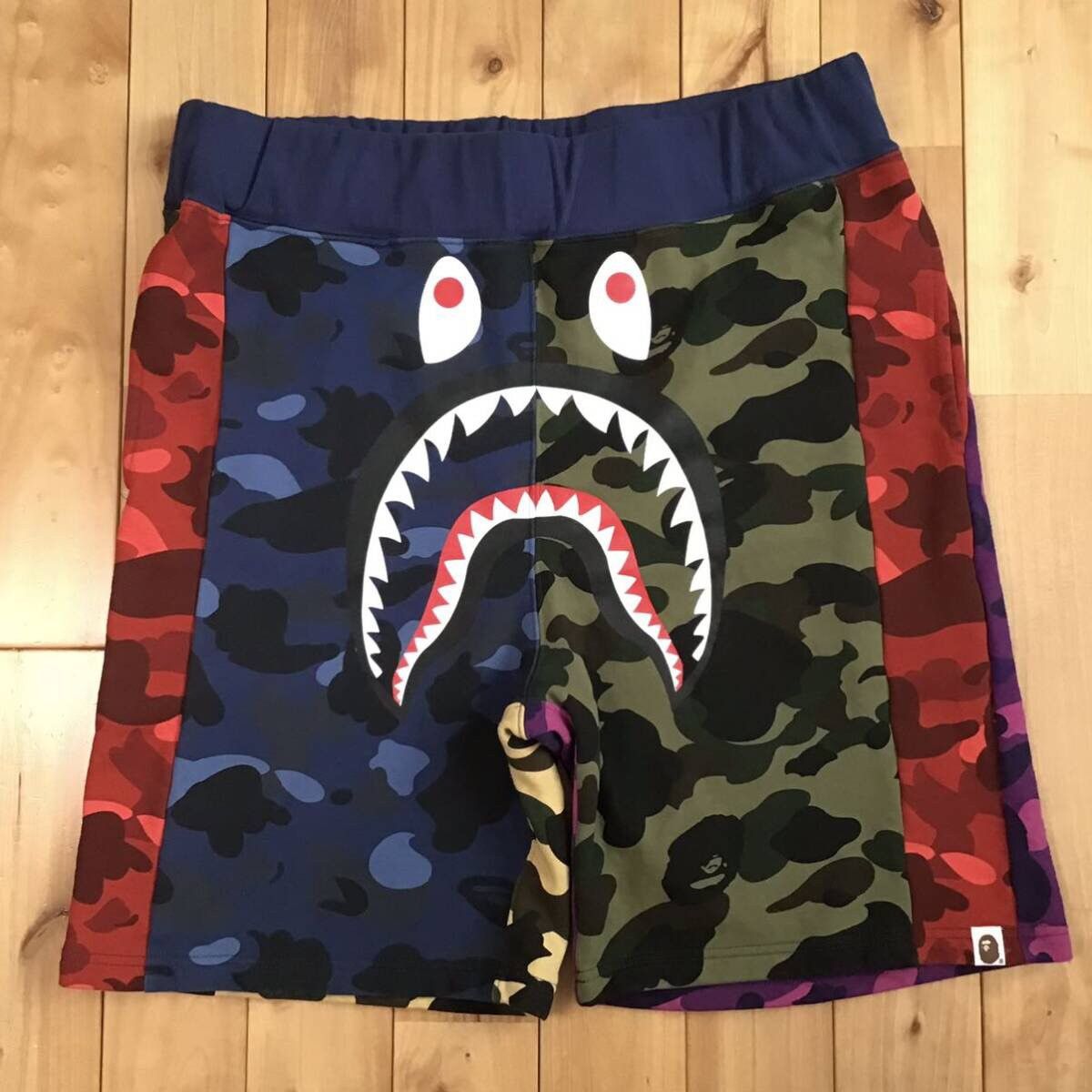 image of Bape Mix Camo Shark Shorts A Bathing Ape ★Size 2Xl, Men's (Size 38)