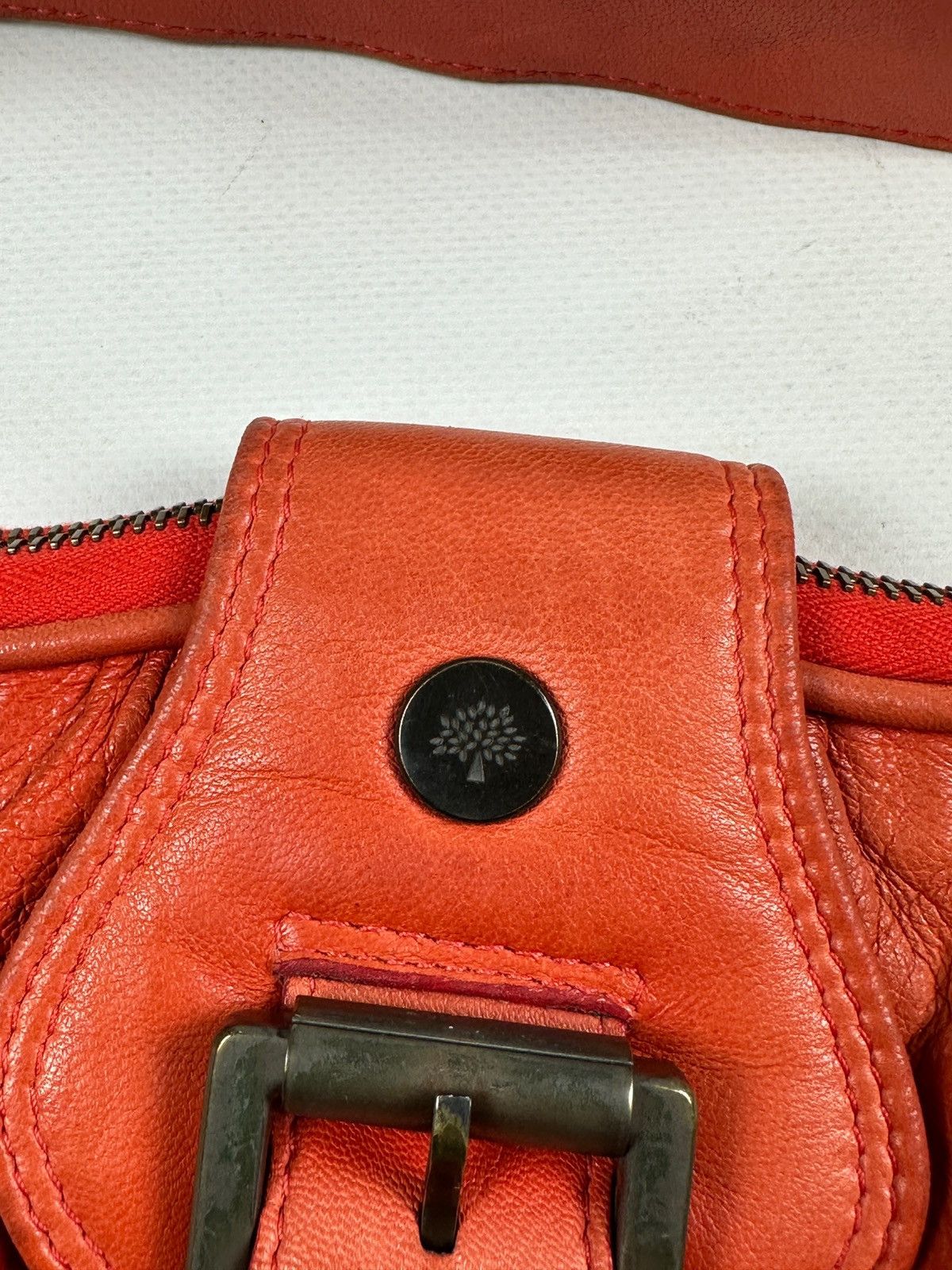 Mulberry Vintage Mulberry Faded Orange Leather Shoulder Bag Handbag Size ONE SIZE - 20 Thumbnail