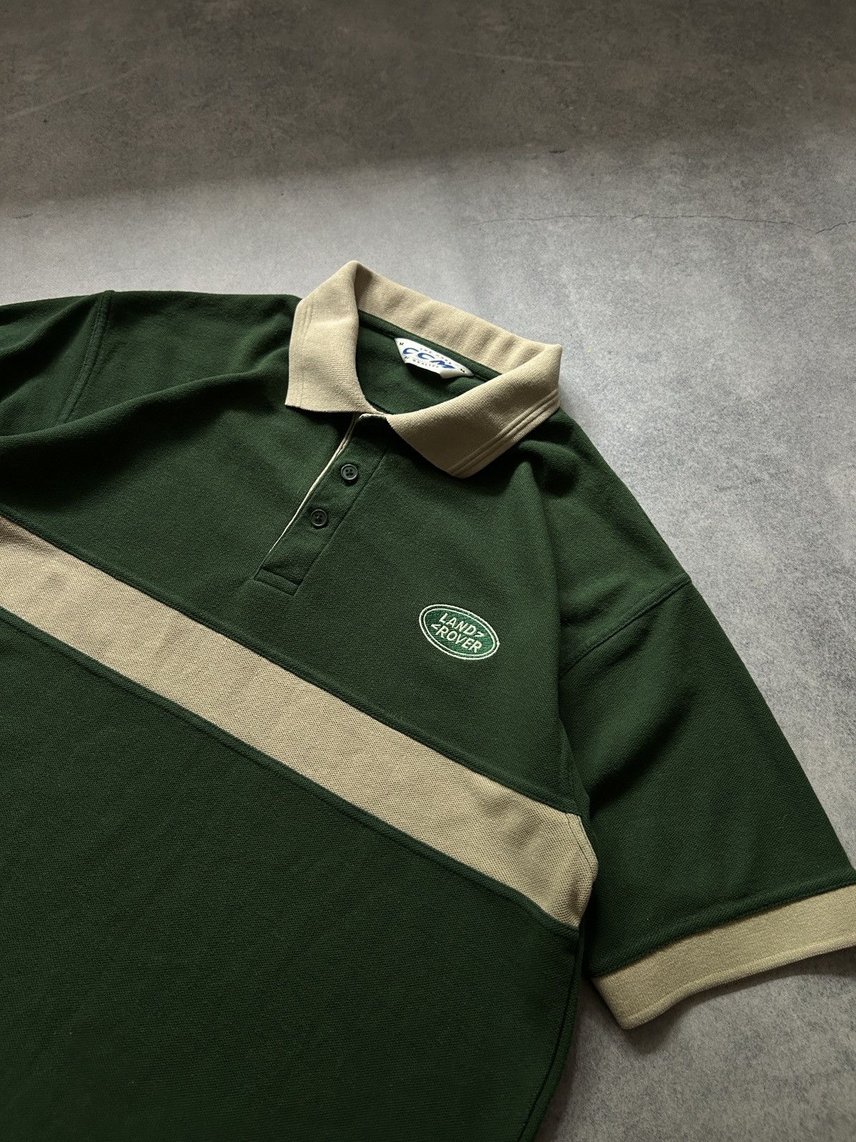 Ccm × Vintage Vintage Land Rover green racing polos mens Size US M / EU 48-50 / 2 - 2 Thumbnail