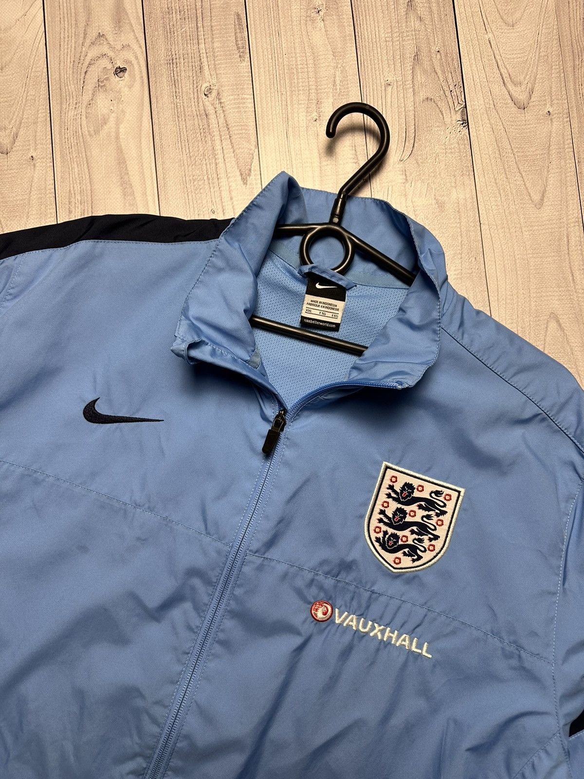 Nike × Vintage Vintage Nike England soccer track jacket size XXL blue rare Size US XXL / EU 58 / 5 - 3 Thumbnail