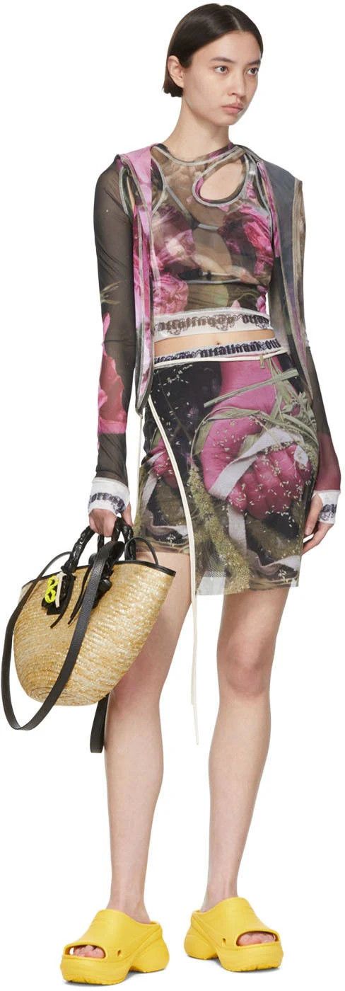 Ottolinger o1mle0524 Mesh Mini Skirt in Multicolor Size 28" / US 6 / IT 42 - 2 Thumbnail