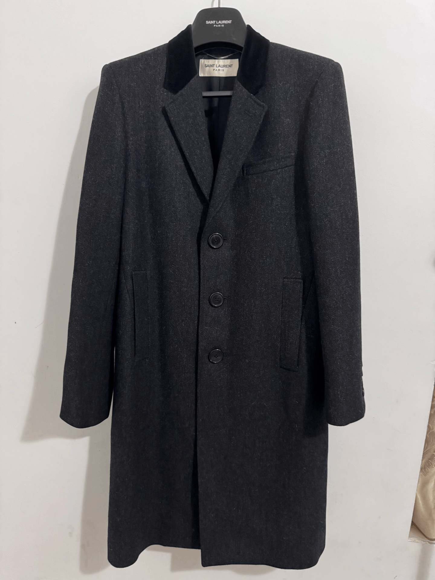 Saint Laurent Paris Saint Laurent Velvet Coat with Classic Collar Size US M / EU 48-50 / 2 - 1 Thumbnail