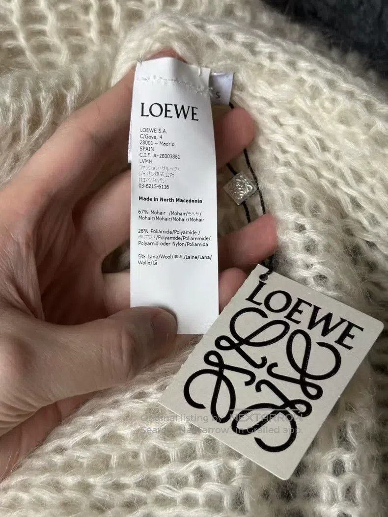 Loewe Loewe Off White Mohair Cardigan Size S / US 4 / IT 40 - 3 Thumbnail