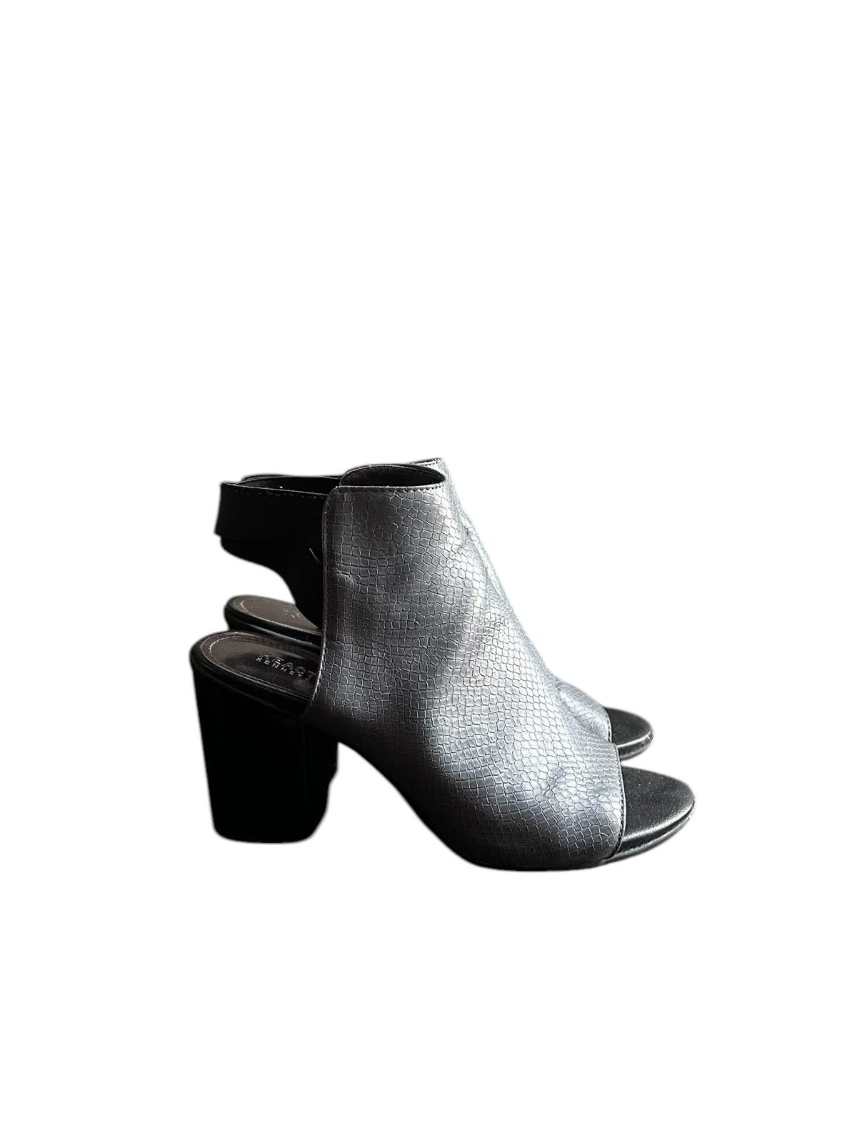 Designer Stylish Grey Open-Toe Heels Size US 6 / IT 36 - 3 Thumbnail