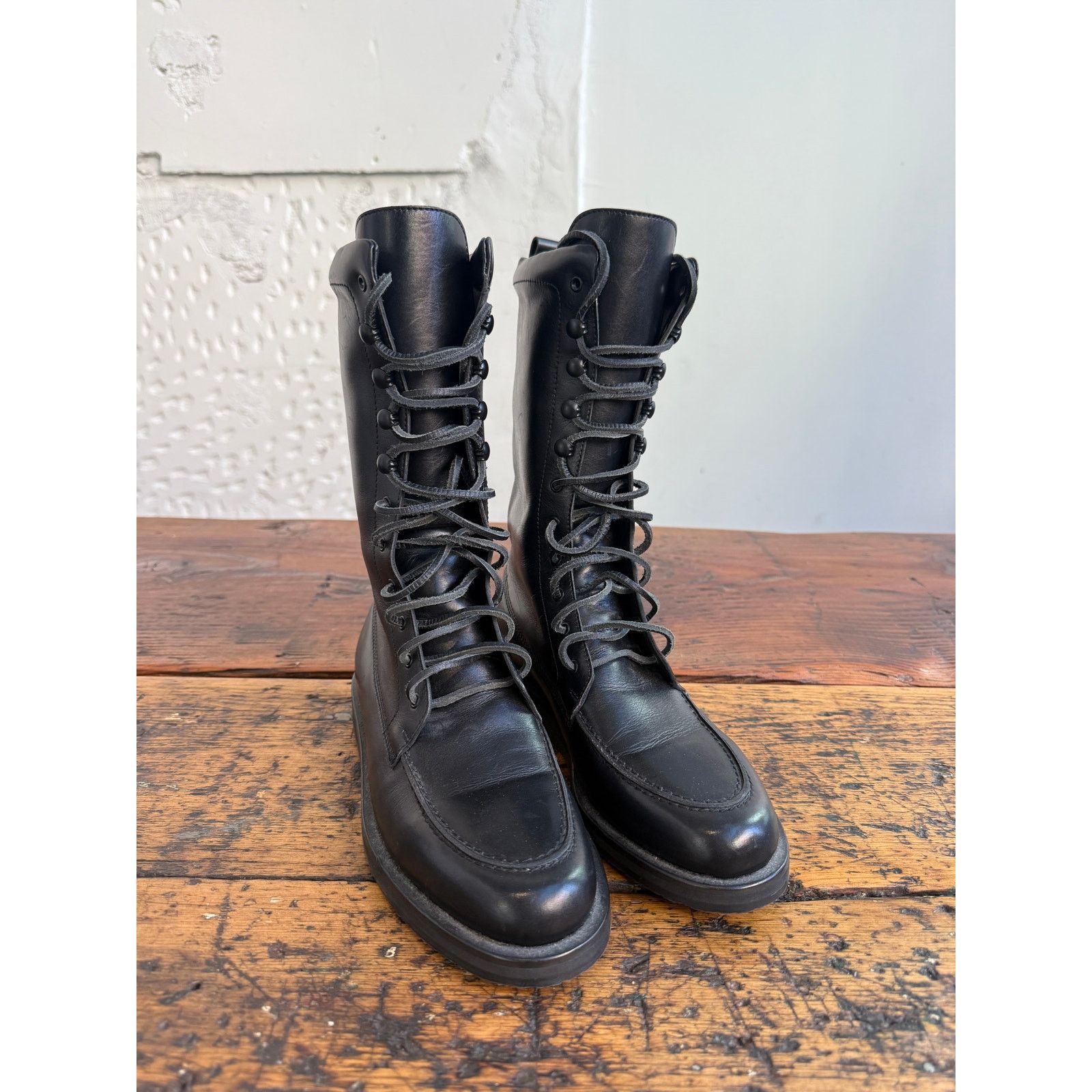 Tamara Mellon Karla Welch x Tamara Mellon Hellbent Leather Mid Calf Boots Size US 8.5 / IT 38.5 - 2 Thumbnail
