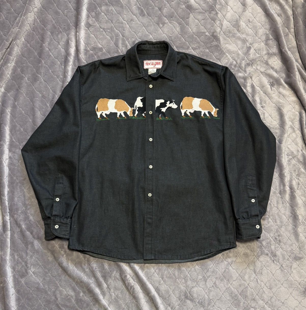 If Six Was Nine × Vintage Vintage Mise Au Green Shirt Buttons up Size US L / EU 52-54 / 3 - 1 Thumbnail
