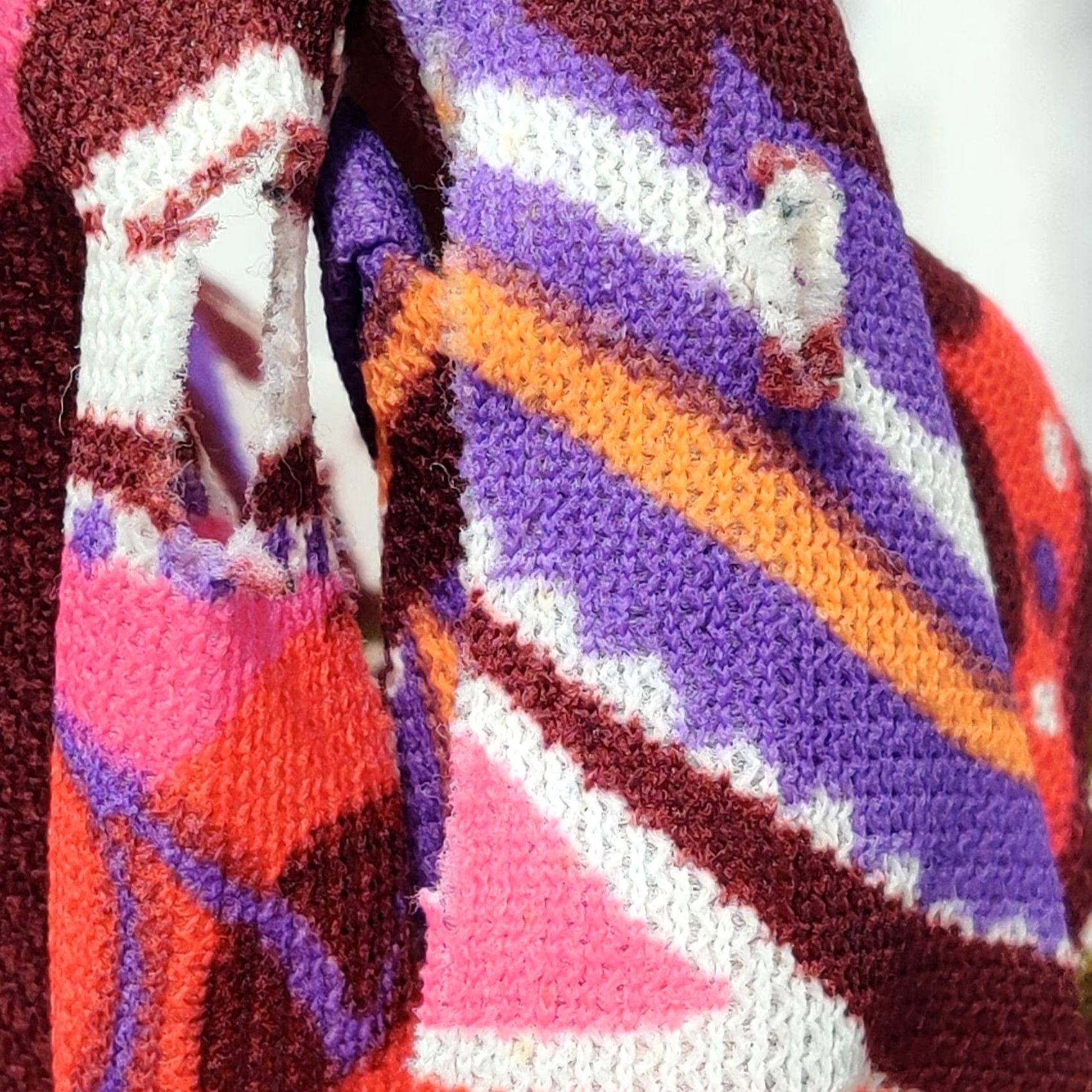 Vintage VINTAGE Jersey Dor Open Front Shirt Womens Floral Orange Purple Sz 44 Jacket Size M / US 6-8 / IT 42-44 - 7 Thumbnail