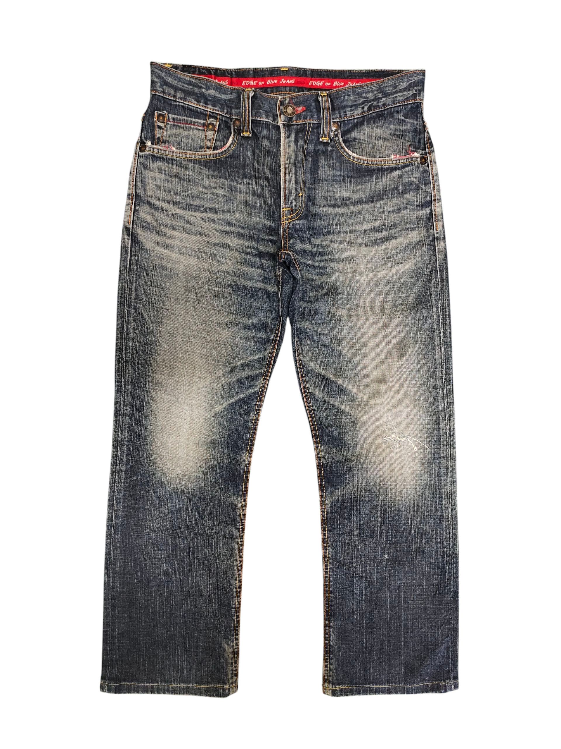 Comme des Garcons × Undercover Edwin 503 Regular Clawmark Distress Faded Denim Jeans Size US 31 - 1 Thumbnail