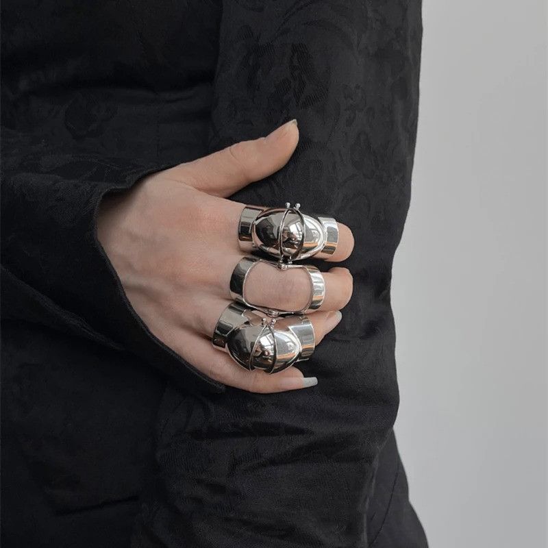 Jewelry 1pc Y2k Gothic Knight Ring Size ONE SIZE - 1 Thumbnail