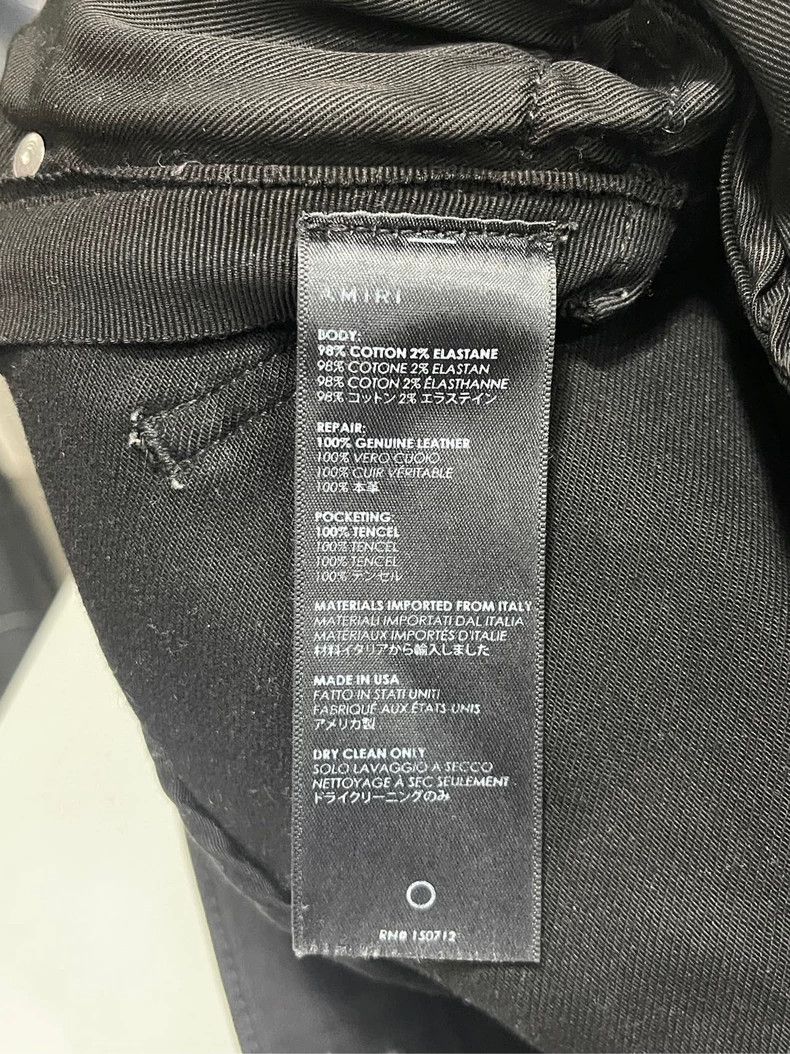 Amiri Amiri MX1 leather patched jeans Size US 29 - 7 Thumbnail