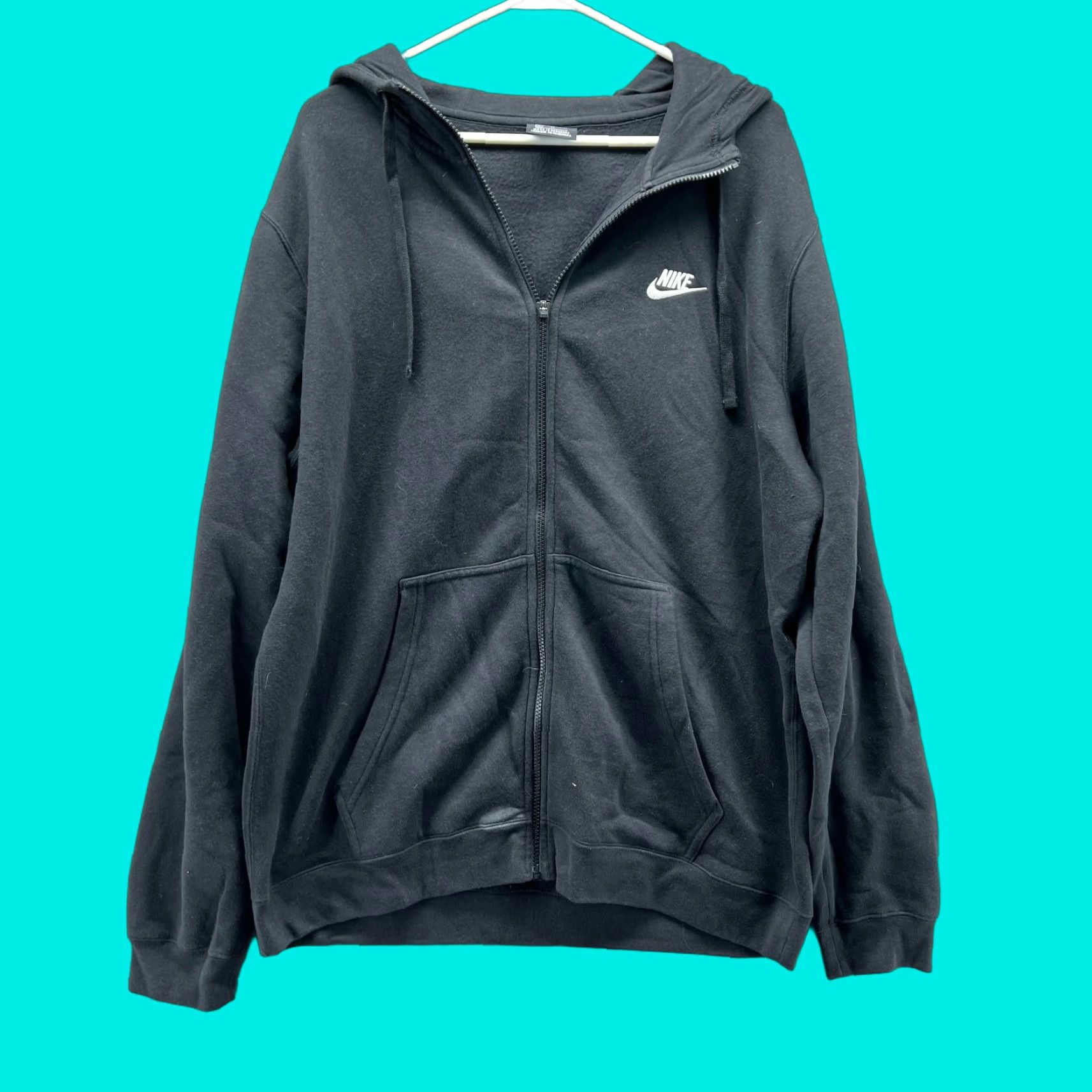 Nike Nike Hoodie Mens XL Black Full Zip Sweatshirt Sportwear Club Fleece Vintage Regular Zip Mens XL Black Nike Sportswear Hoodie Size US XL / EU 56 / 4 - 1 Thumbnail