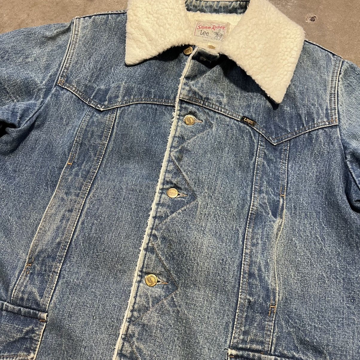 Lee Vintage 80s Lee Storm Rider Denim Jacket Sherpa Lined USA Size US XL / EU 56 / 4 - 7 Thumbnail
