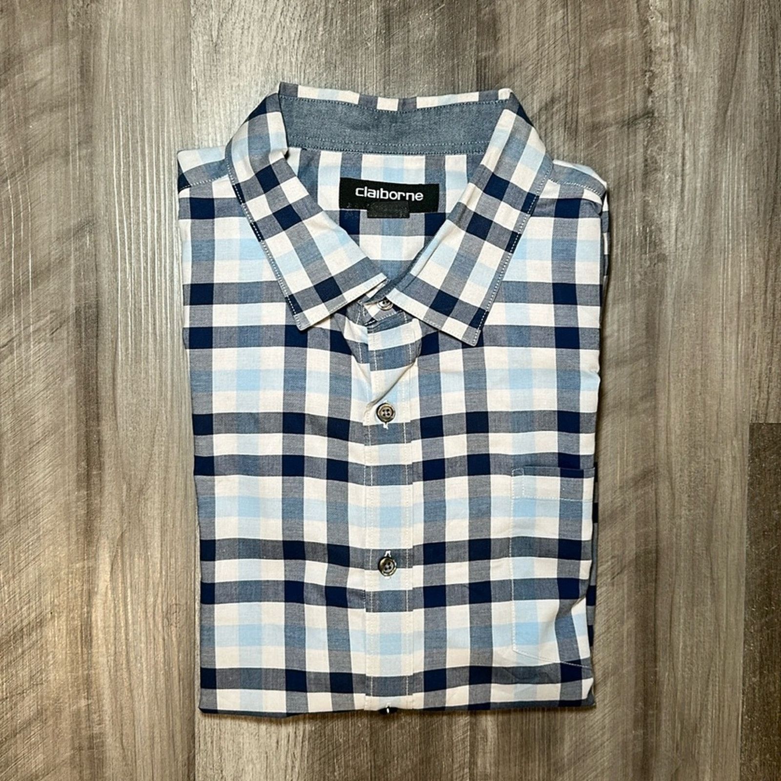 Liz Claiborne Claiborne Stretch Short Sleeve Button Down - 2XL Size US XXL / EU 58 / 5 - 1 Thumbnail