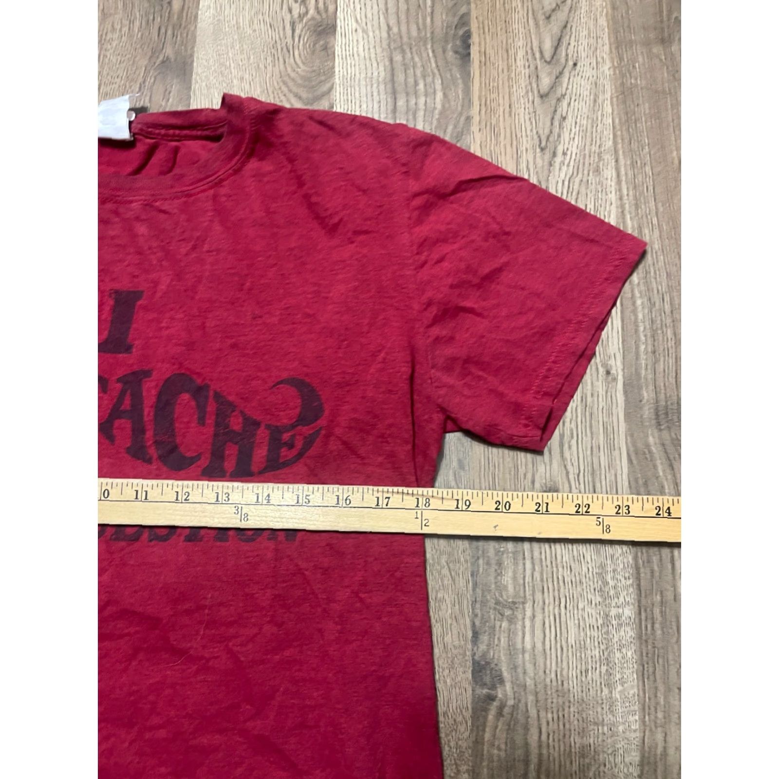 Gildan Gildan Shirt Mens Size M, Red Black, I mustache you a question Humor T-Shirt Size US M / EU 48-50 / 2 - 7 Thumbnail