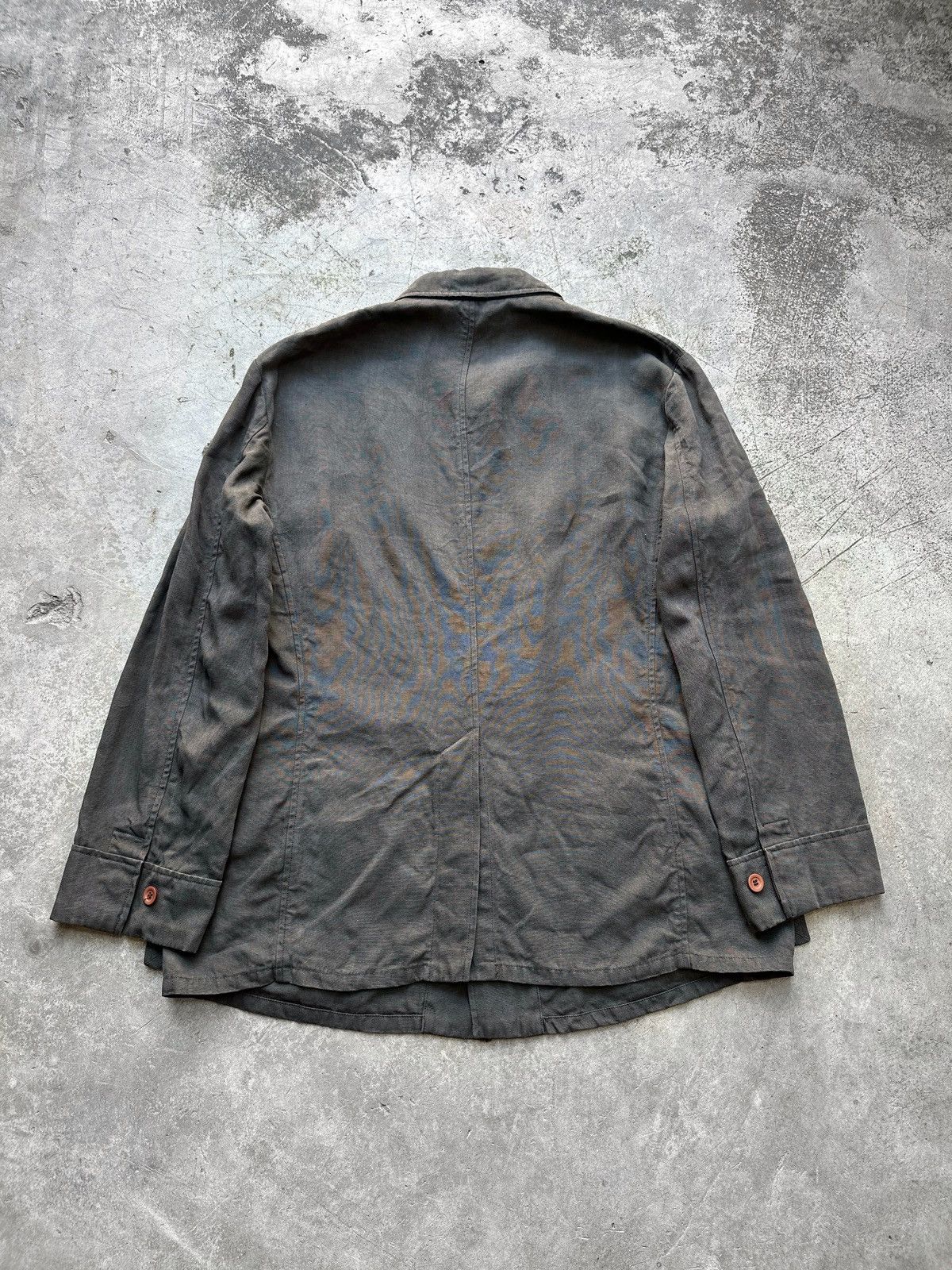 Giorgio Armani 90s Giorgio Armani Linen Work Jacket Size US L / EU 52-54 / 3 - 5 Thumbnail