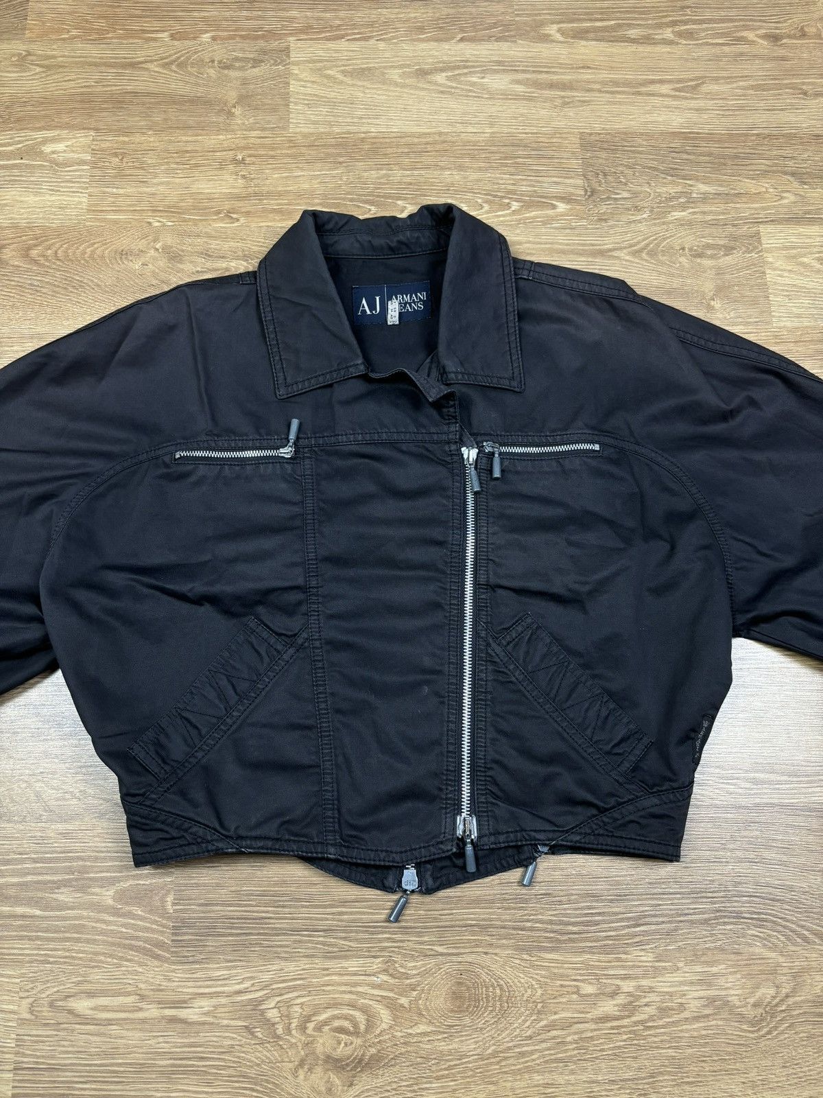 Armani Armani Cropped Multizip Jacket Size L / US 10 / IT 46 - 3 Thumbnail