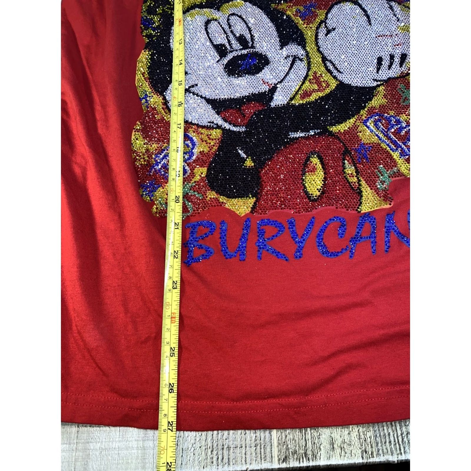 Vintage Burycan T-Shirt Mickey Mouse Size M Red Men Regular Adult Medium Boys Girls Mens Womens Size US M / EU 48-50 / 2 - 6 Thumbnail