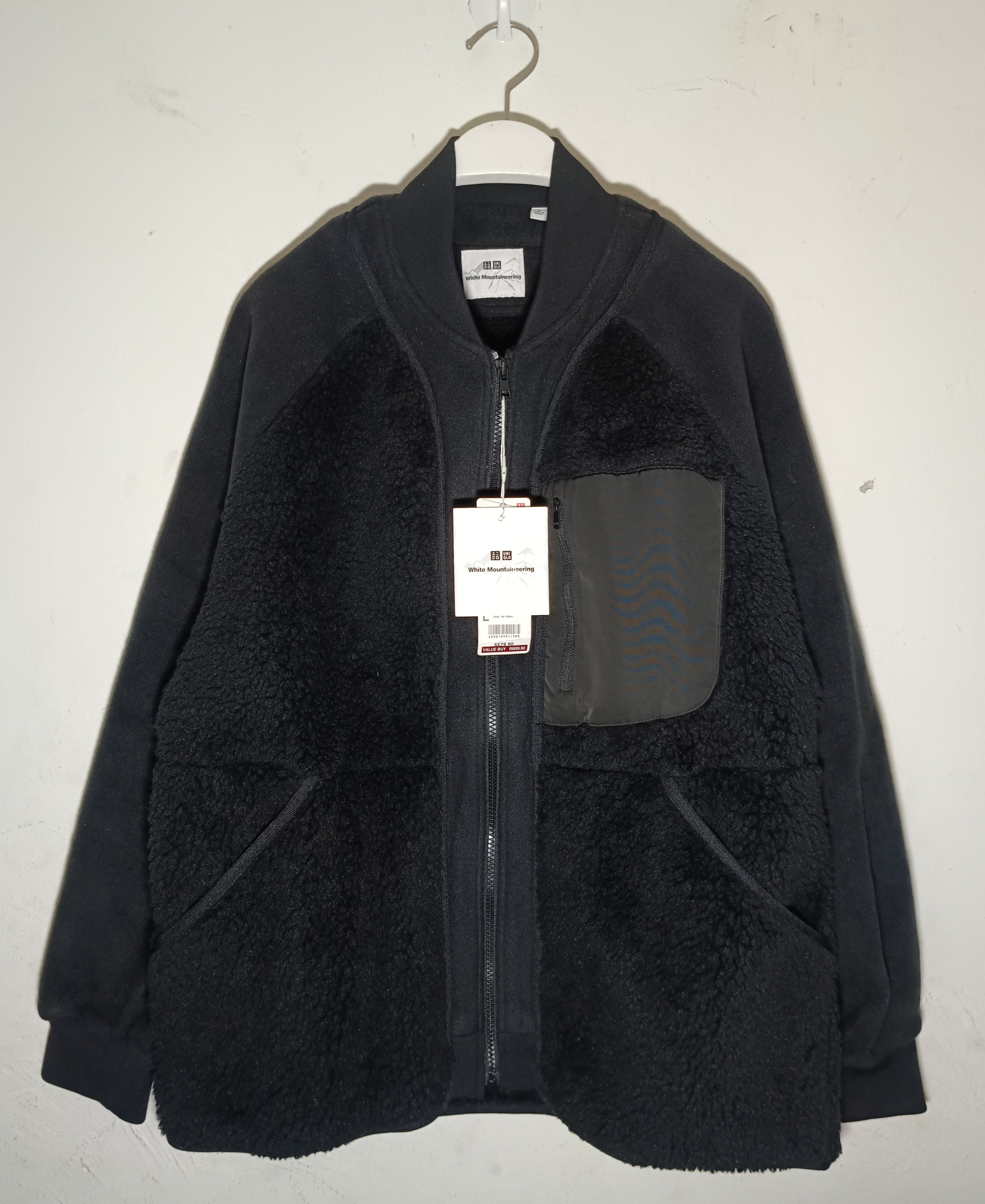 White Mountaineering Black Fleece Oversized Long-Sleeve Bomber Jacket Size US L / EU 52-54 / 3 - 5 Thumbnail