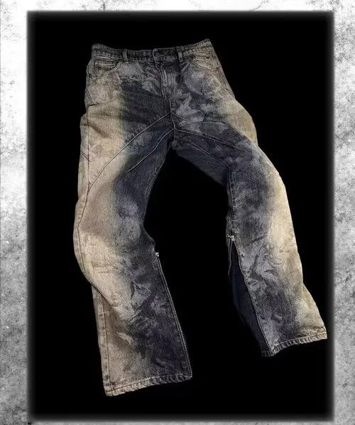 VIBE Heavy wash zippered jeans with bootcut Gods print Size US 30 / EU 46 - 3 Thumbnail