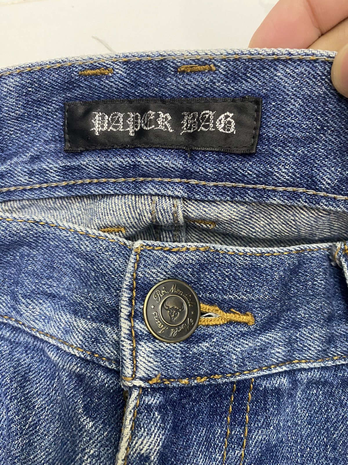 Hysteric Glamour × Tornado Mart 🔥VINTAGE PAPER BAG DISTRESSED DENIM JEANS PUNK STYLE Size US 32 / EU 48 - 7 Thumbnail