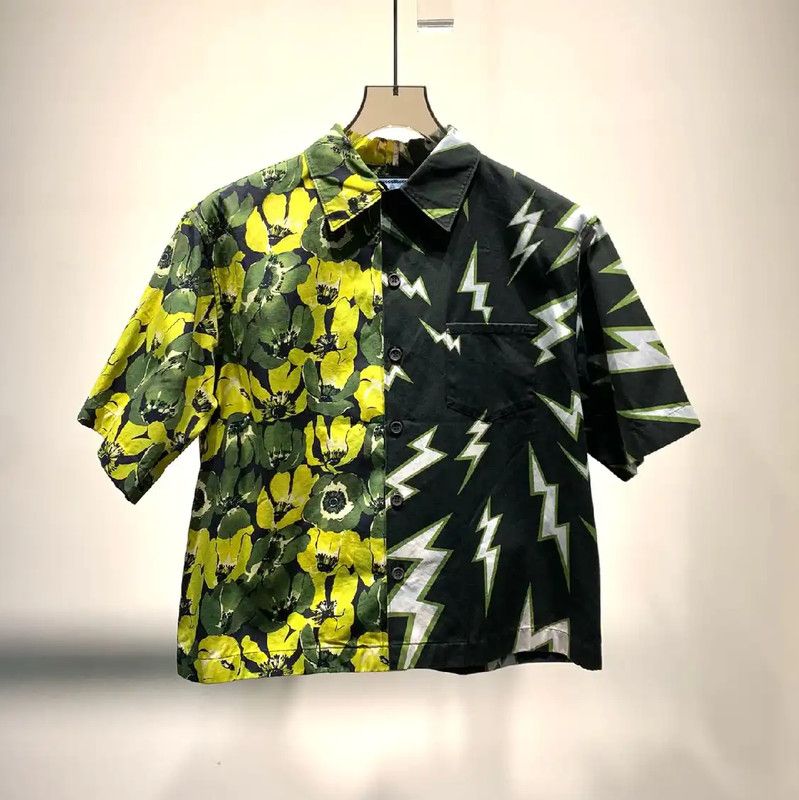 Prada Prada Men's Colorful Short Sleeve Shirt Size US S / EU 44-46 / 1 - 1 Thumbnail
