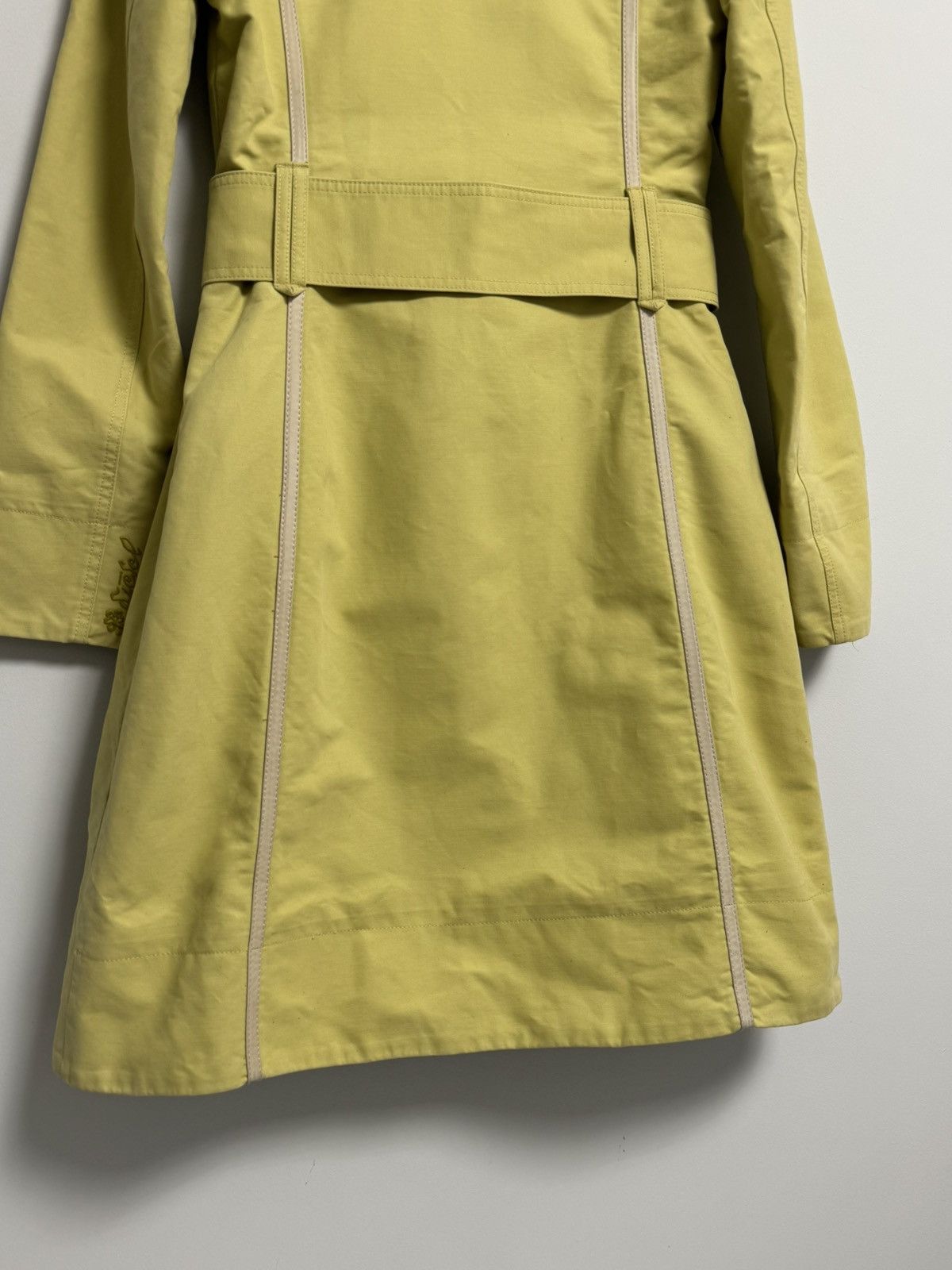 Diesel Diesel Vintage 90s Cotton Trench Coat Y2K Lemon Sz S Size S / US 4 / IT 40 - 21 Thumbnail