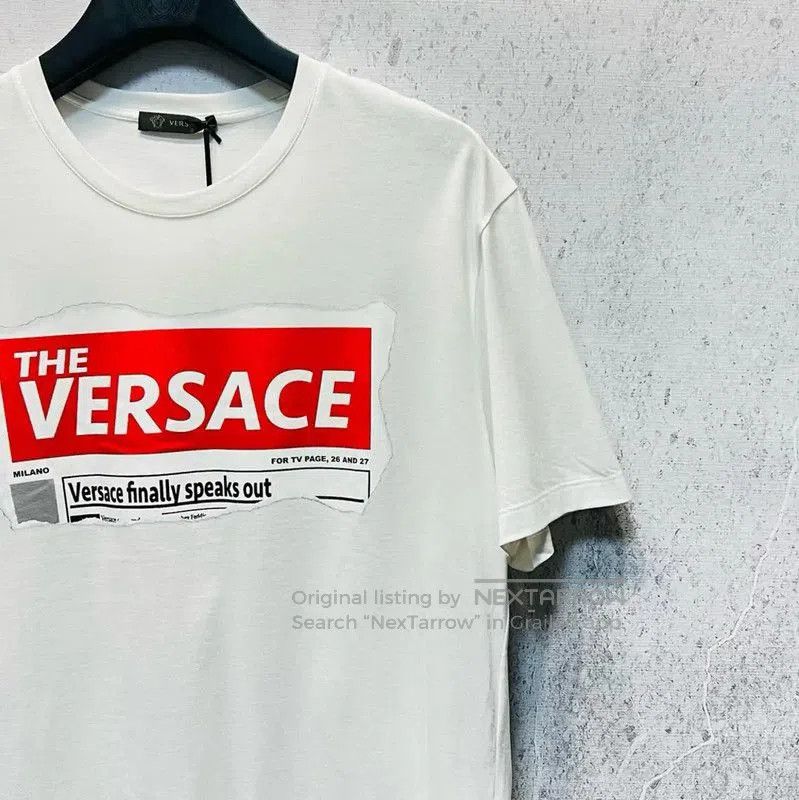 Versace Versace Men's Logo T-Shirt in White . Size US L / EU 52-54 / 3 - 6 Thumbnail