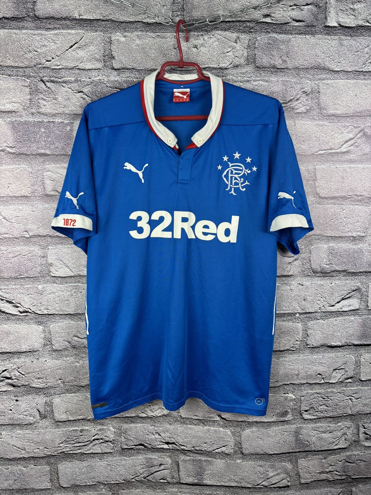 Puma Puma Rangers FC Home Football Jersey Blue Short Sleeve Size US XL / EU 56 / 4 - 1 Thumbnail