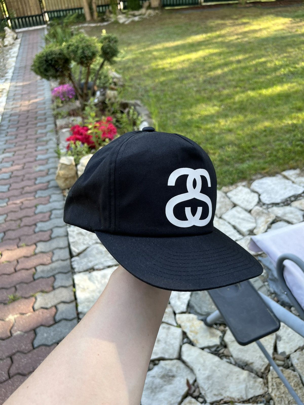 Stussy × Vintage Vintage Stussy y2k big logo SS panel cap hat Size ONE SIZE - 19 Thumbnail