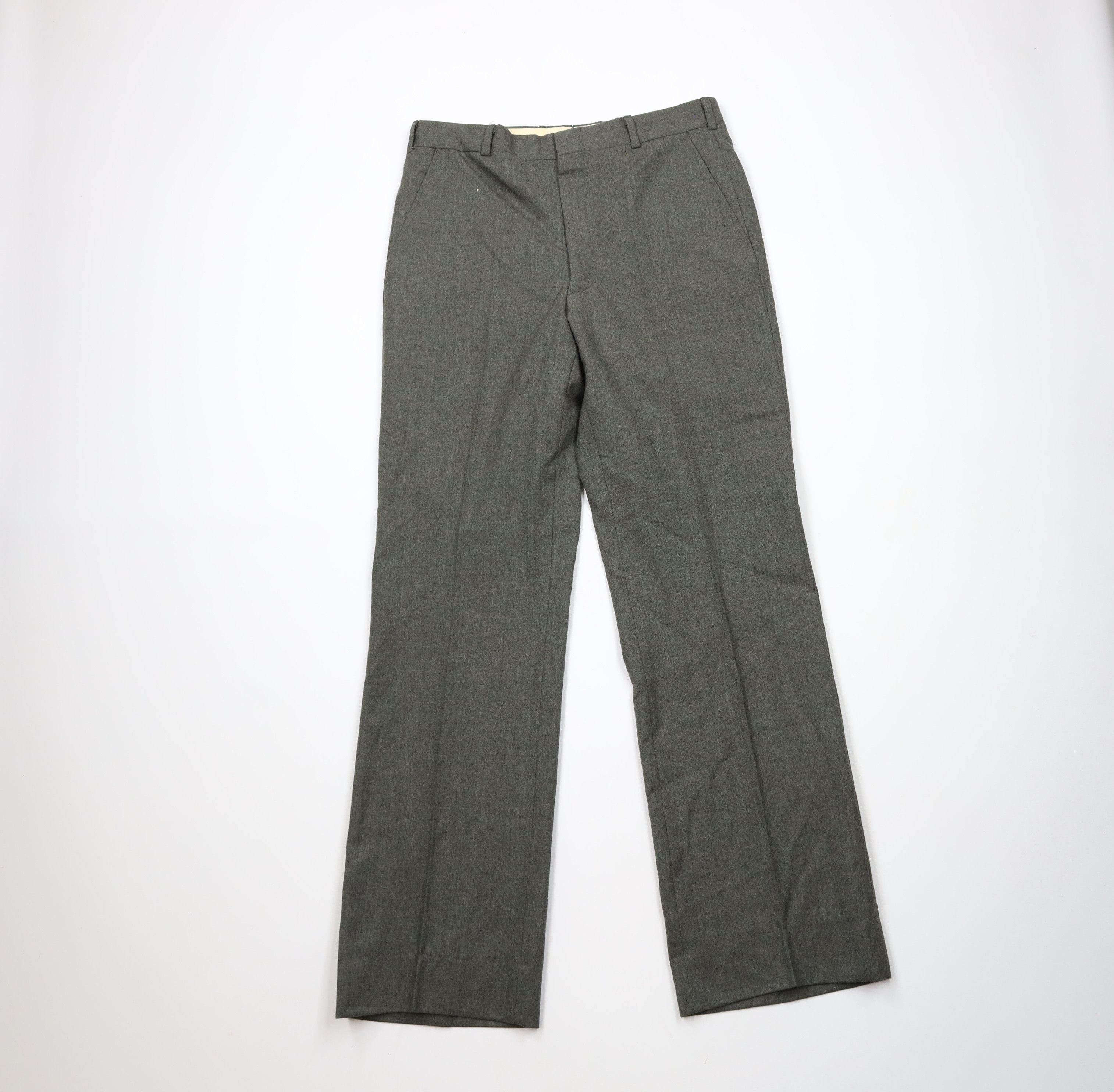 Vintage Vintage 60s 70s Streetwear Wide Leg Chino Pants Green USA Size US 32 / EU 48 - 1 Thumbnail
