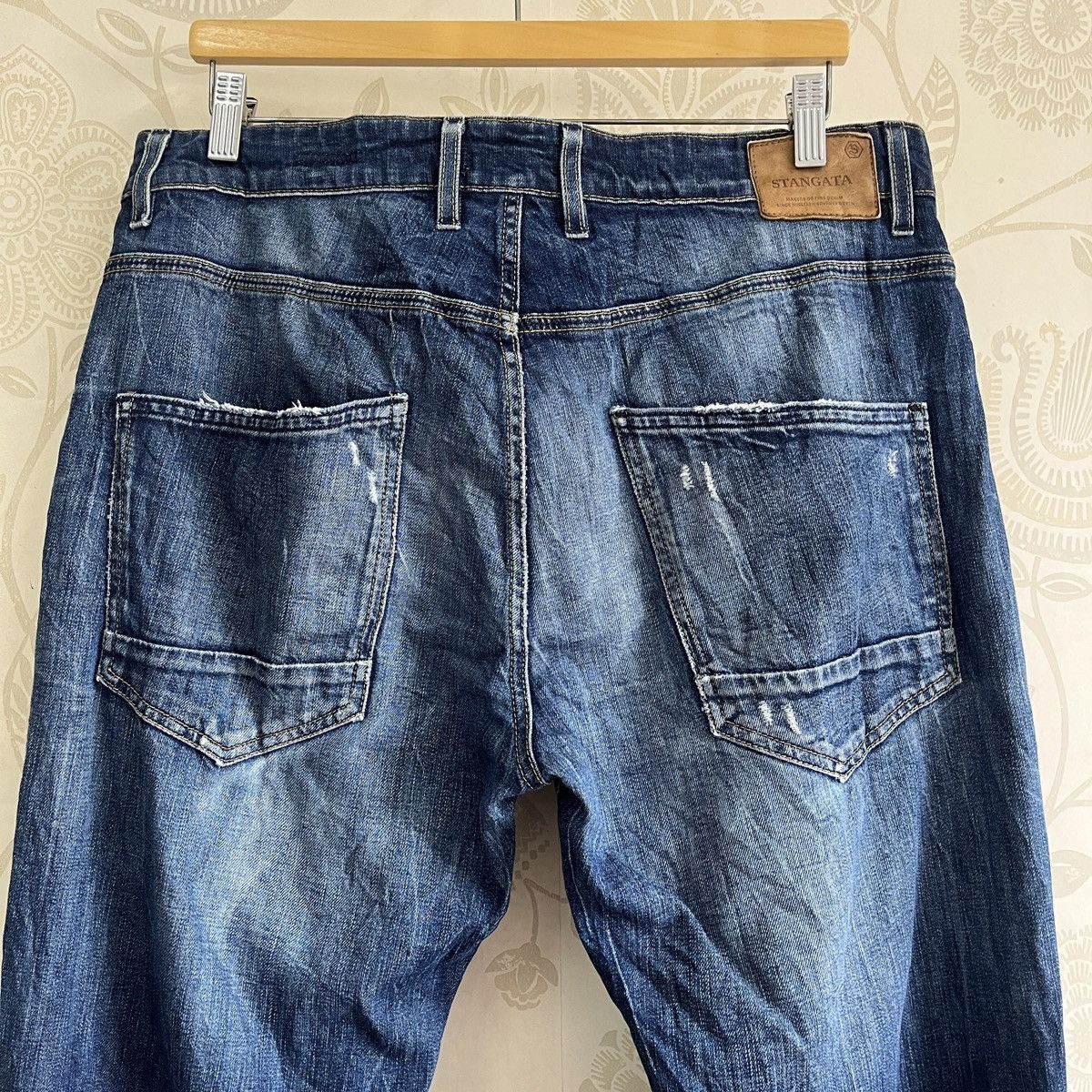 Vintage Vintage Stangata Italy Distressed Denim Size US 36 / EU 52 - 24 Thumbnail