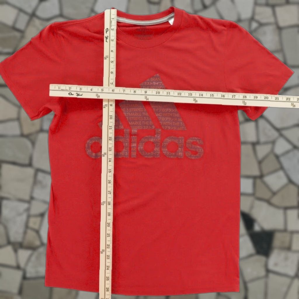 Adidas Adidas Shirt Solid Red Men's S Large Logo T-Shirt Size US S / EU 44-46 / 1 - 1 Thumbnail