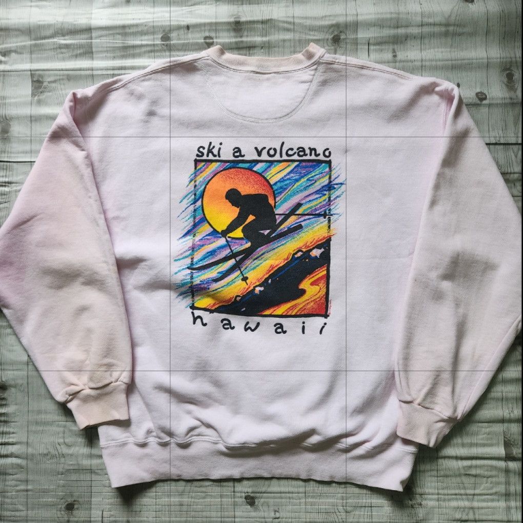 Other Vintage 1980s Ski A Volcano Hawaii Crazy Shirts Sweater Size US L / EU 52-54 / 3 - 14 Thumbnail