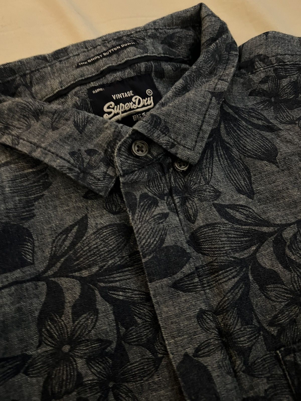 Superdry Superdry Denim Floral Button-Up Casual Button-Down Shirt Size US L / EU 52-54 / 3 - 9 Thumbnail