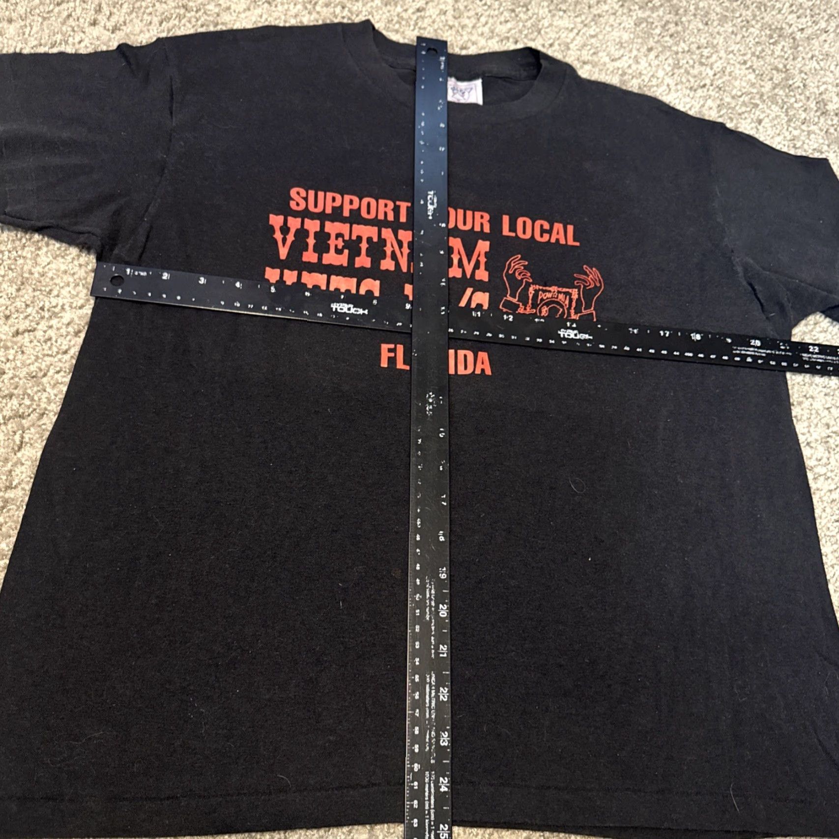 Delta VINTAGE Delta T-Shirt Support Vietnam Veterans Motorcycle Club 80s Unisex Adults Large Black 80s Mens Womens Boys Girls Size US L / EU 52-54 / 3 - 4 Thumbnail