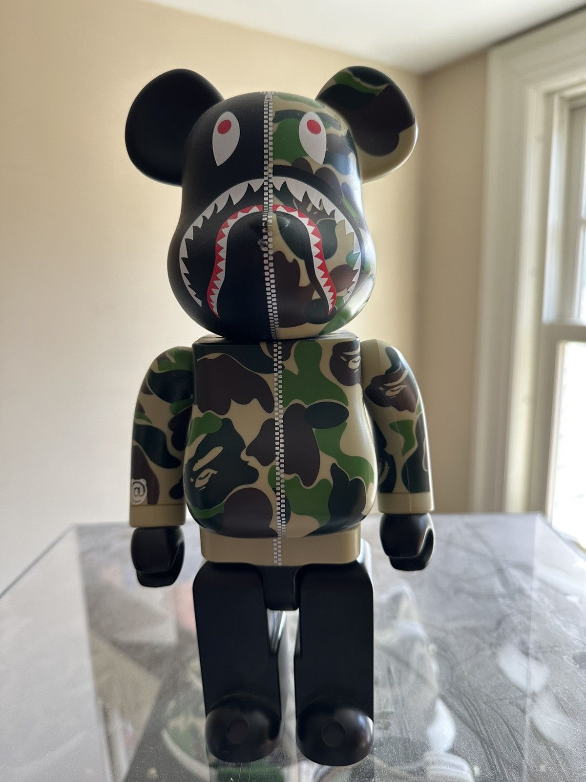 image of Bape X Bearbrick Camo Shark in Green, Men's